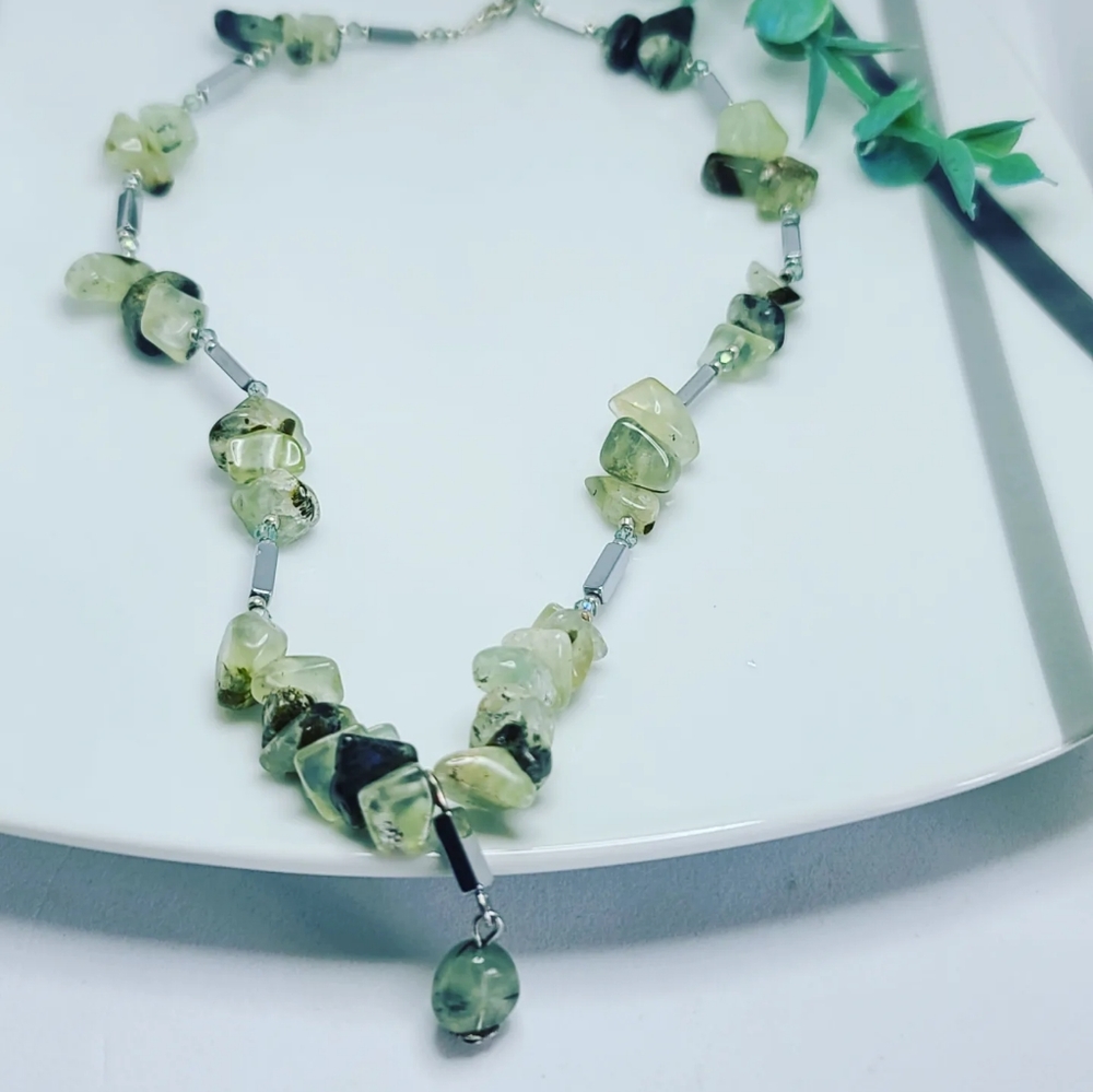 Prehnite necklace
